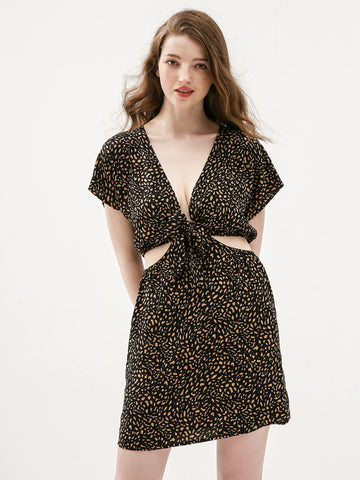 Cutout Mini Dress - Shopmossrose